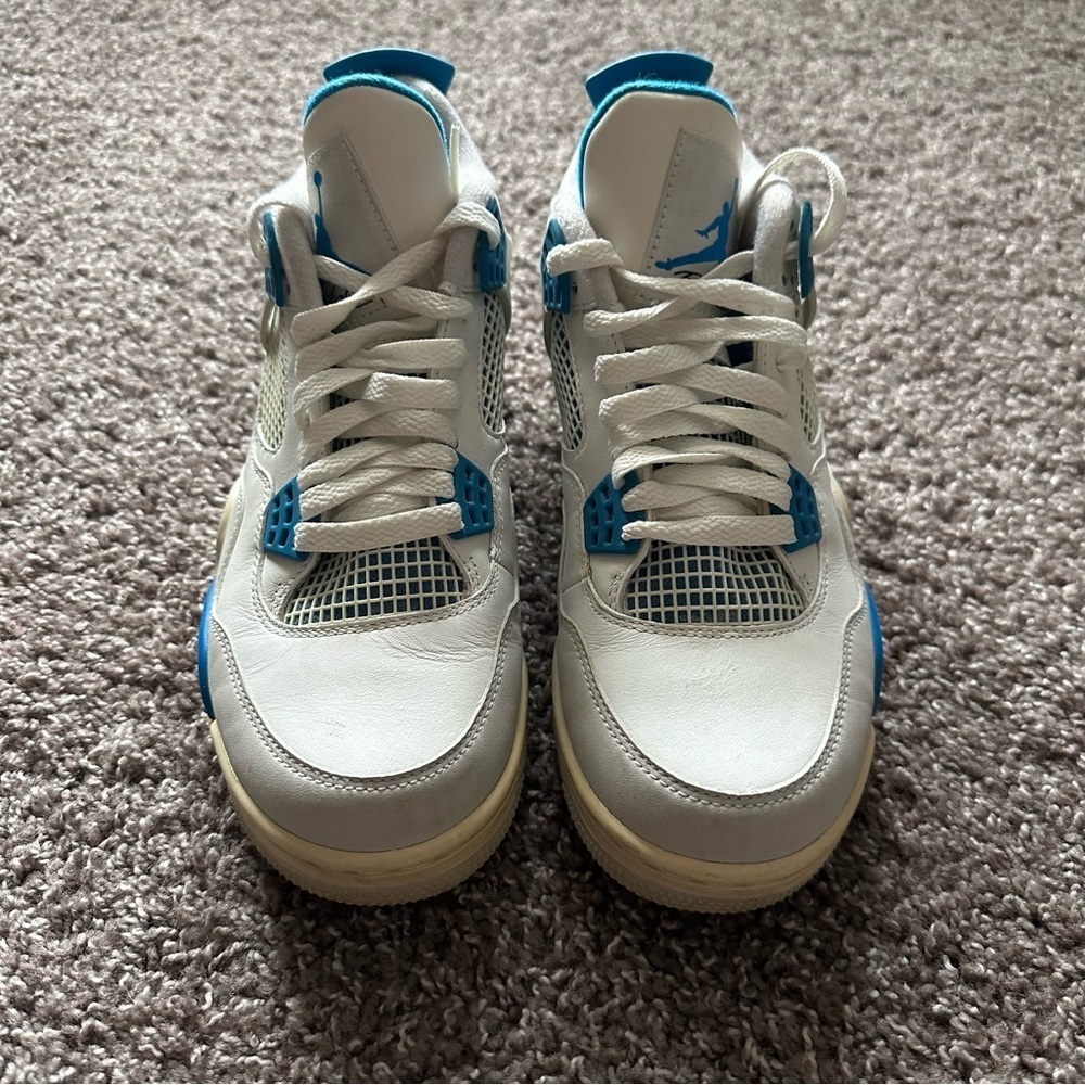 Air Jordan 4 Retro Military Blue Sneakers 2012 Release Size Men’s 7.5 - Picture 4 of 6